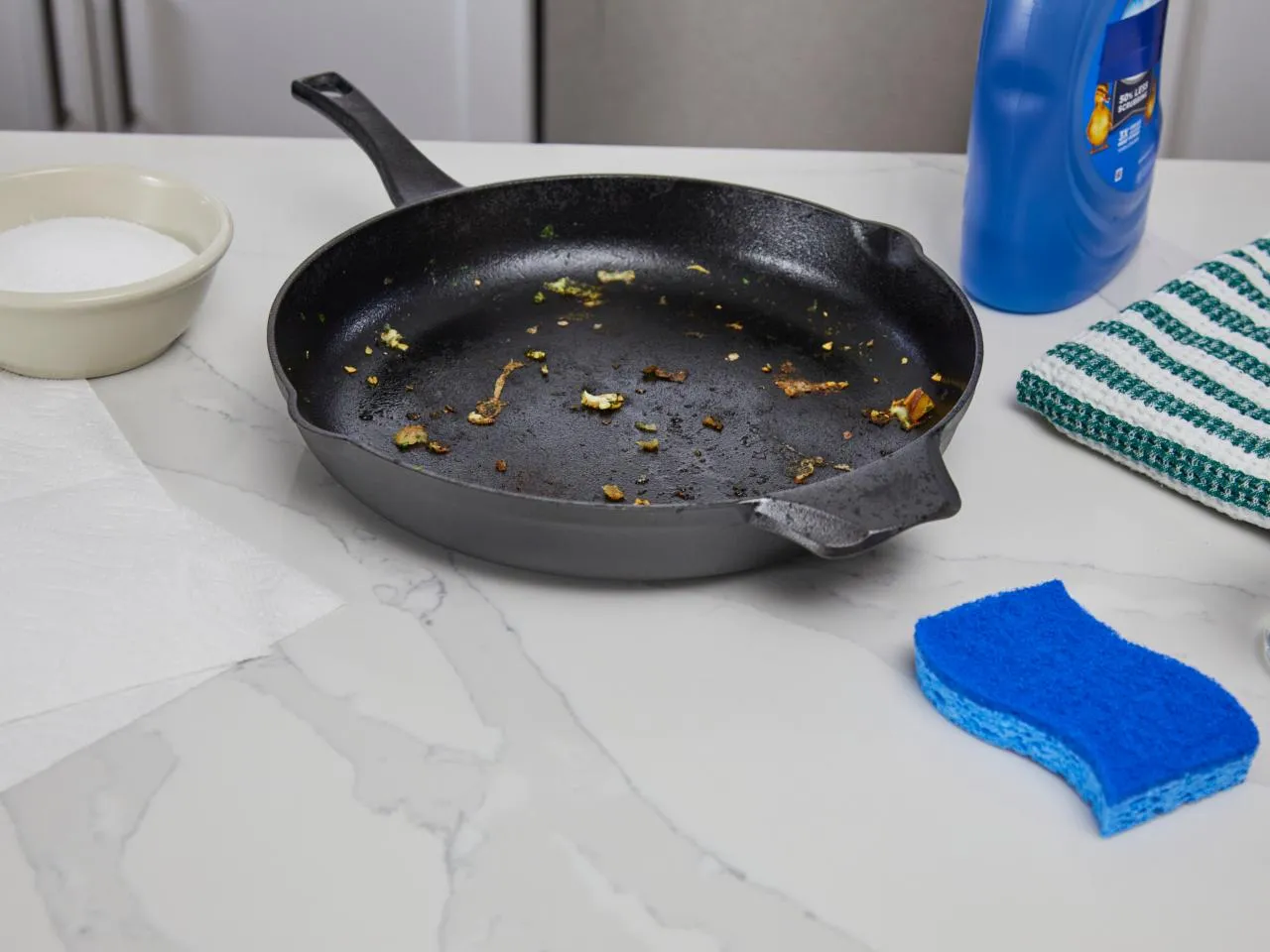 how to clean cast iron