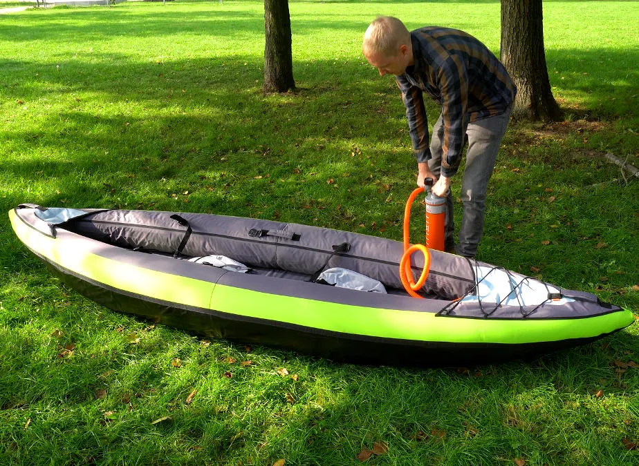 Decathlon Itiwit Inflatable Recreational Sit on Kayak with Pump