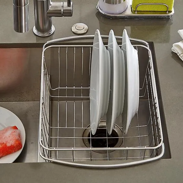 The Container Store Stainless Steel In-Sink Dish Drainer